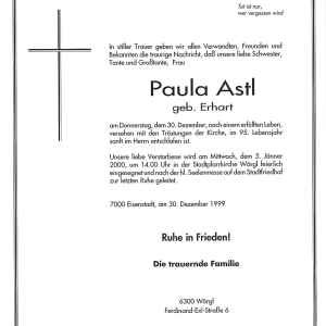 Astl Paula Geb. Erhart G